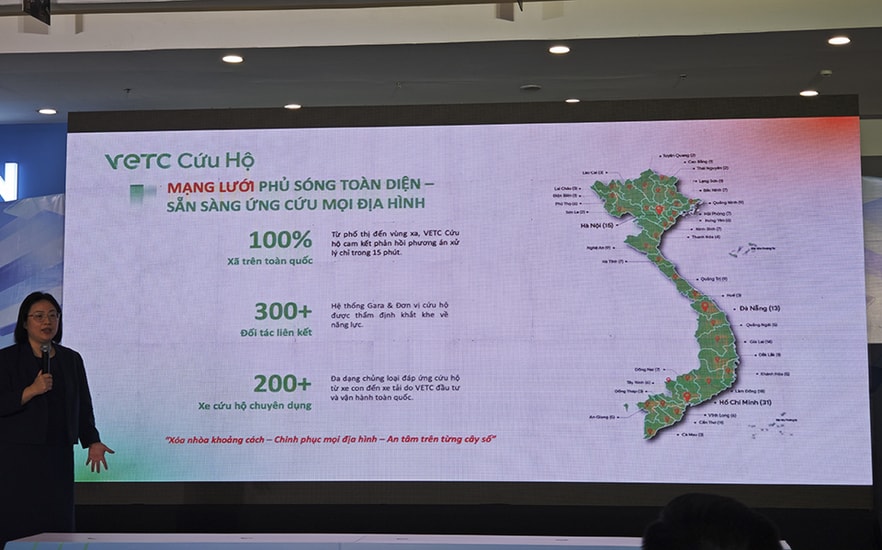 Hệ thống cứu hộ VETC 24/7 phủ sóng toàn quốc