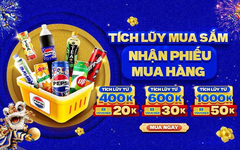 Chương trình tích lũy mua sắm nhận phiếu mua hàng Pepsi