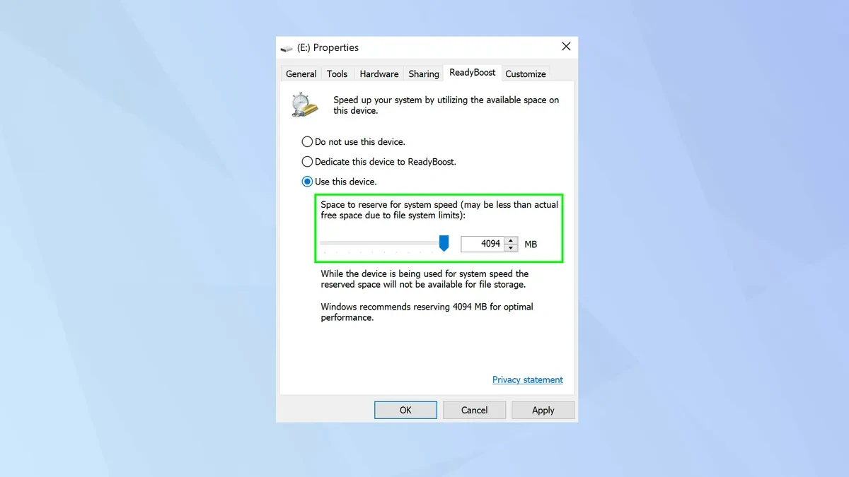 Điều chỉnh dung lượng RAM ảo trên USB