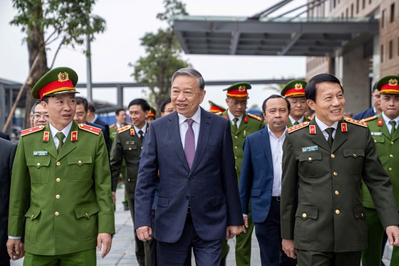 Tổng Bí thư Tô Lâm thăm, làm việc tại Trung tâm Dữ liệu Quốc gia, Bộ Công an- Ảnh 3.