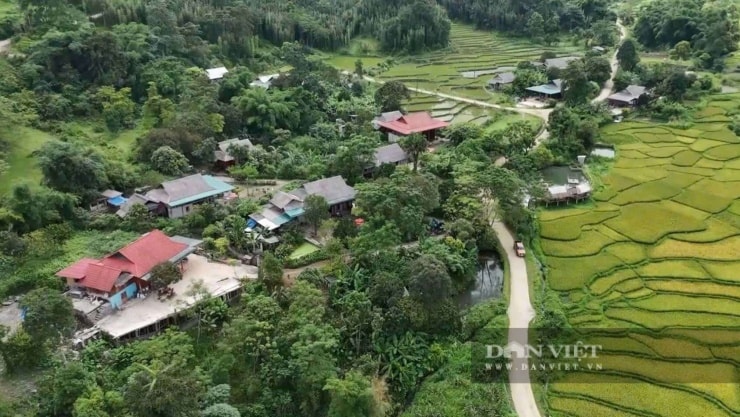 Các ngôi nhà sàn tại Vân Sơn được cải tạo thành homestay để phục vụ du lịch cộng đồng.