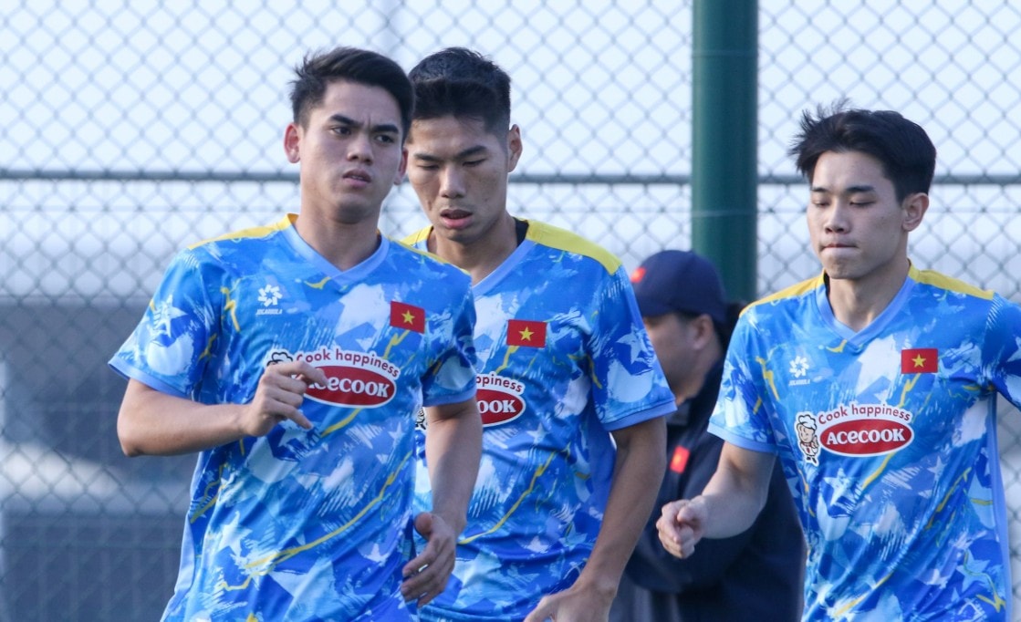 U23 Việt Nam đang tích cực tập luyện tại Qatar. Ảnh: VFF.