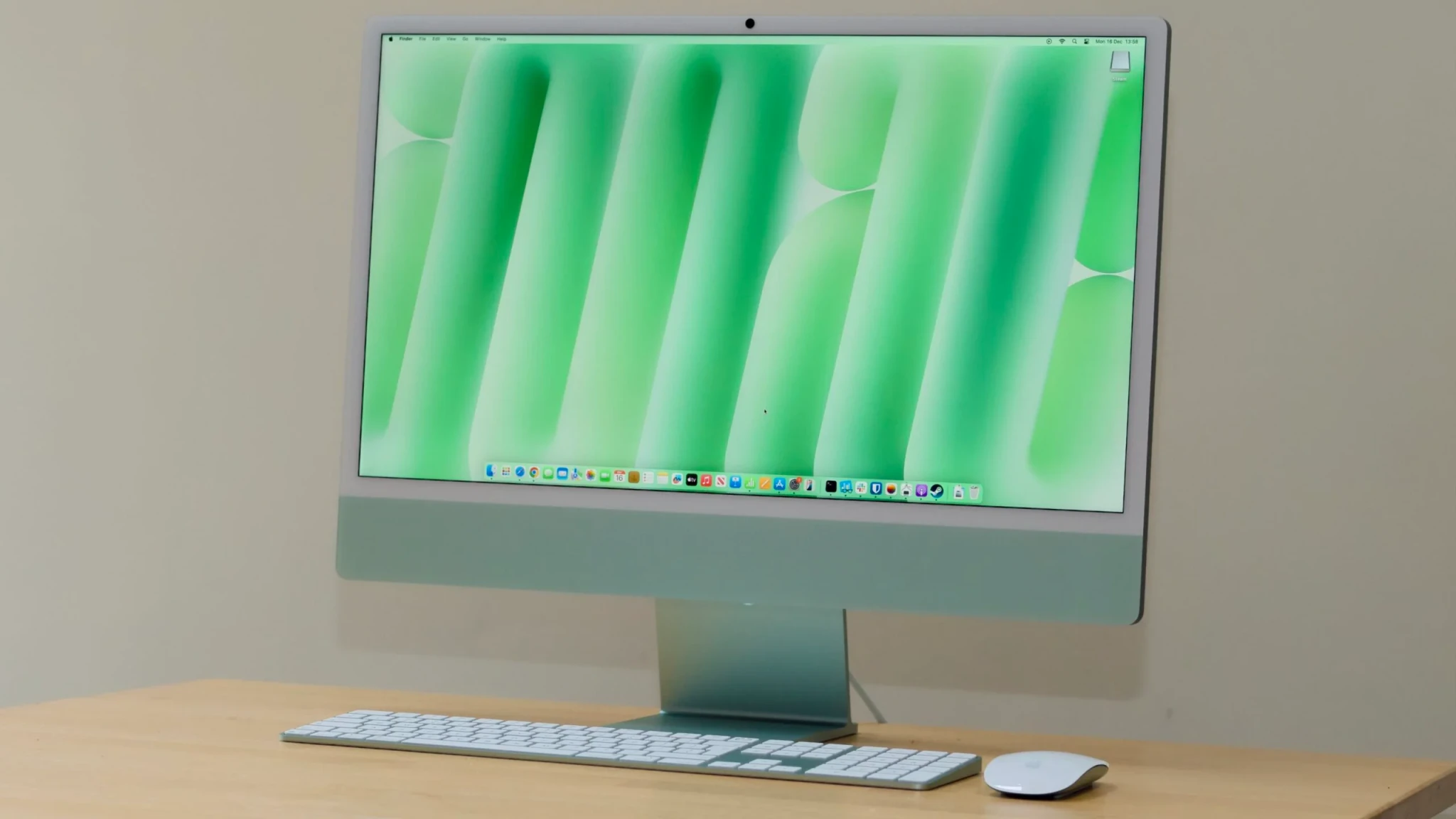 Tổng thể không gian làm việc hiện đại với Apple iMac M4