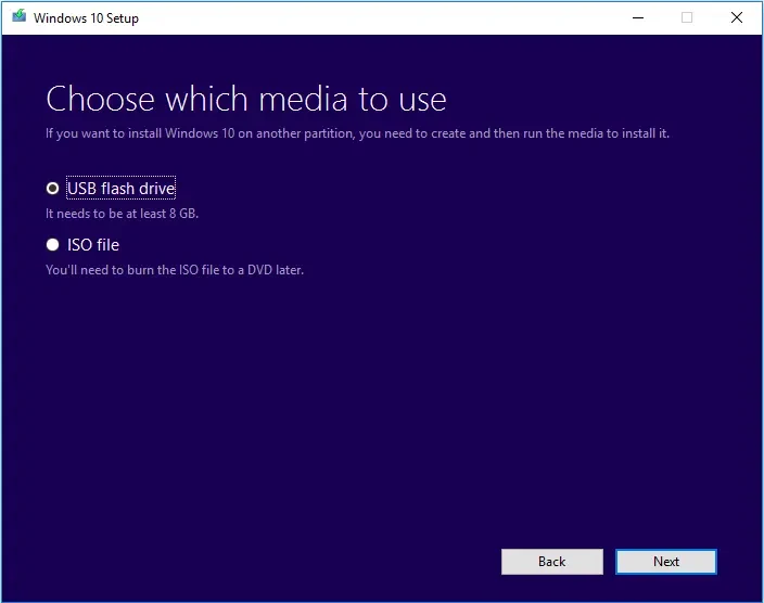Cài đặt Windows từ USB Media