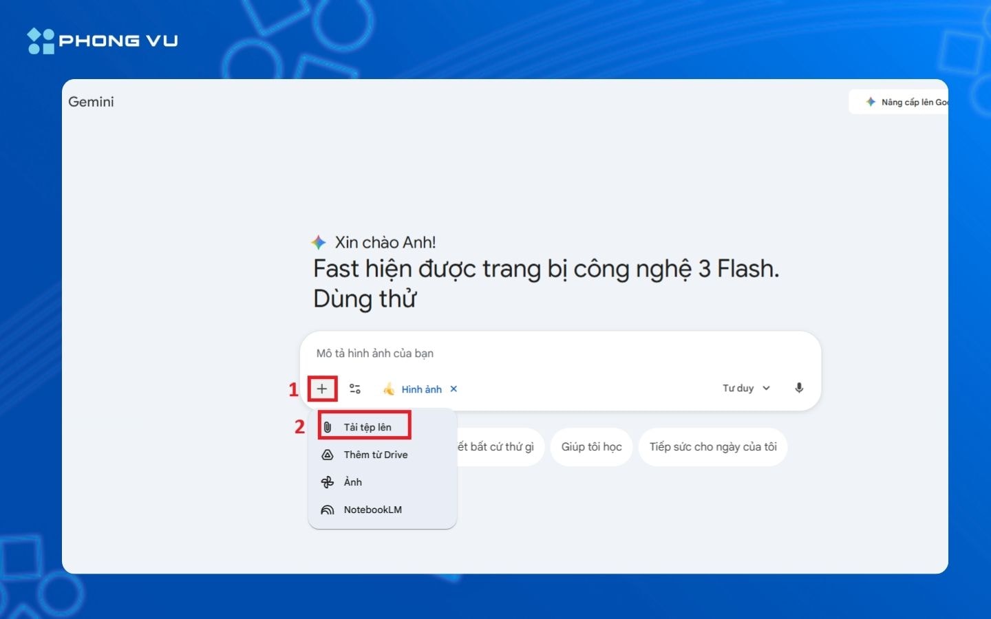 Tải ảnh gốc để tham chiếu trên Gemini