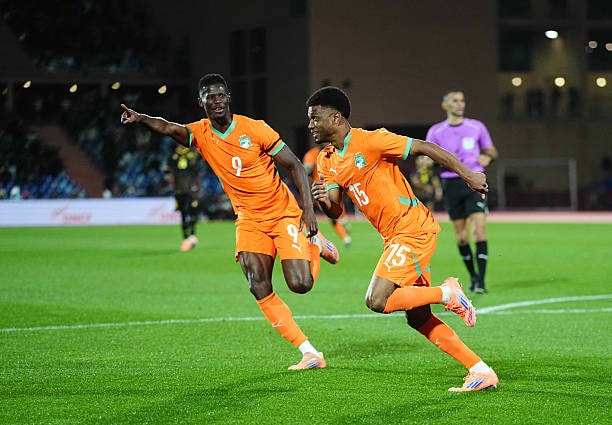 Amad Diallo cùng các đồng đội tại đội tuyển Bờ Biển Ngà