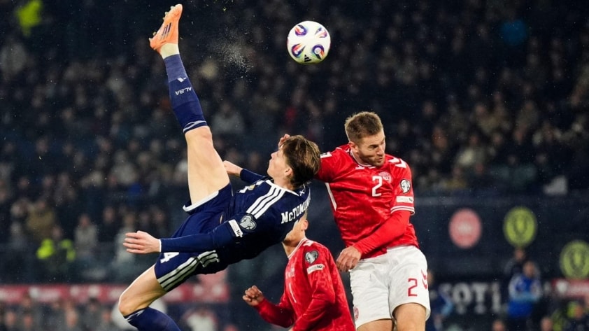Scott McTominay ăn mừng cùng đội tuyển Scotland