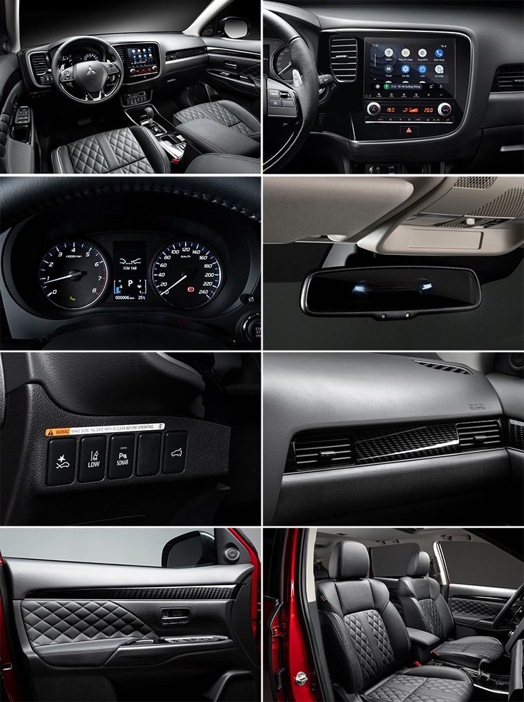 Khoang lái Mitsubishi Outlander với màn hình giải trí 8 inch