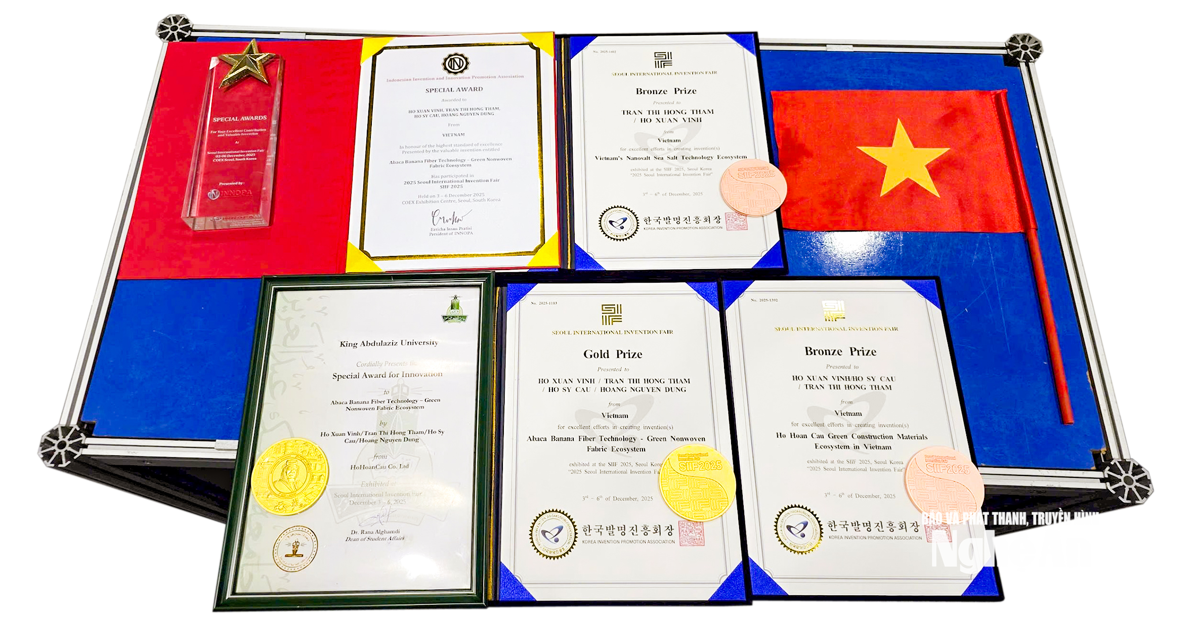 5 giải thưởng quốc tế tại Hội chợ Sáng chế Quốc tế Seoul (SIIF) 2025 của Hồ Xuân Vinh và cộng sự