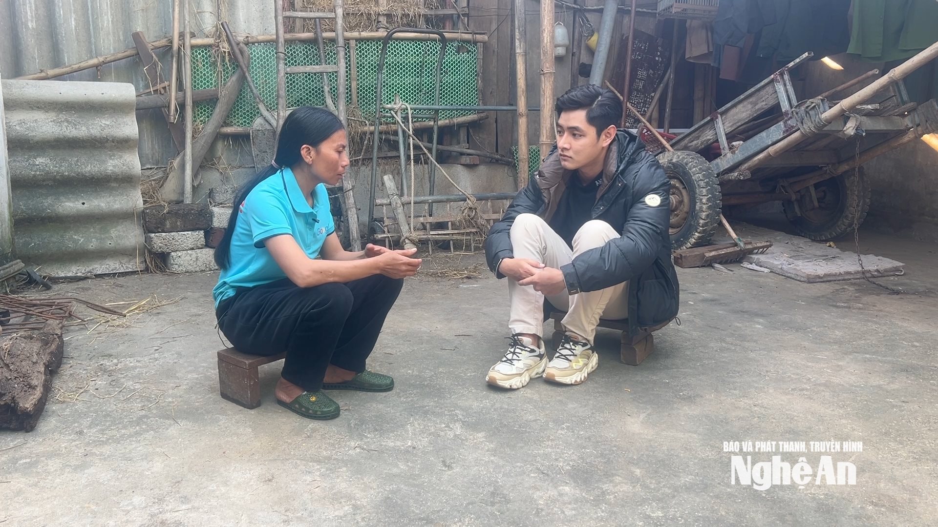 Chị Nguyễn Thị Lan trao đổi với phóng viên chương trình “Nhịp cầu nhân ái”