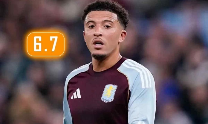 Jadon Sancho thi đấu mờ nhạt tại Aston Villa