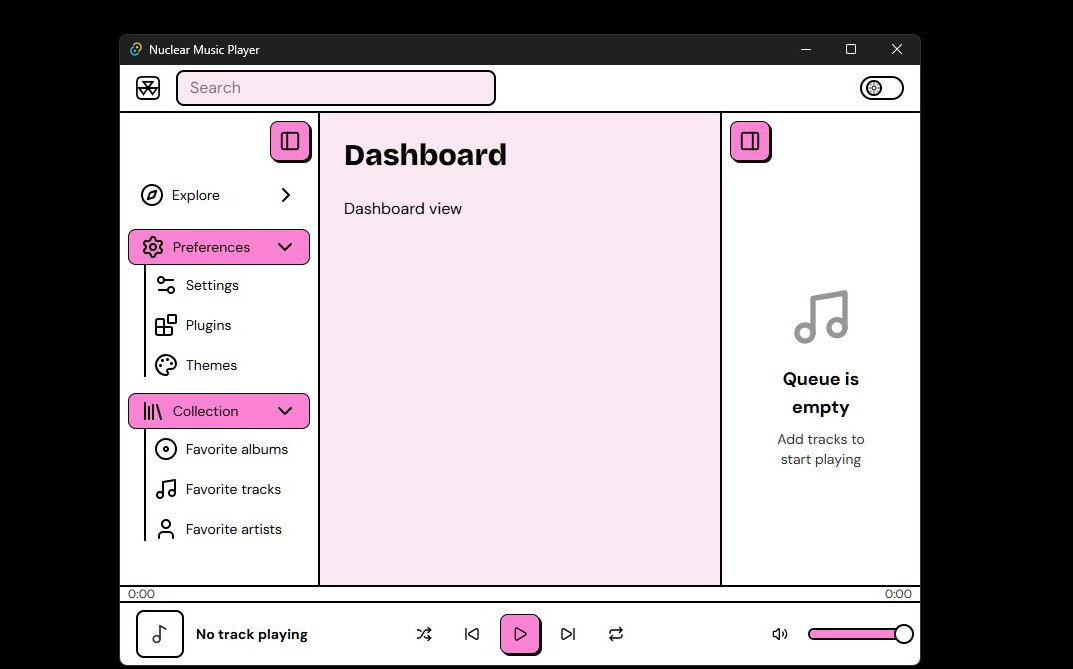 Cái nhìn đầu tiên về giao diện mới của trình phát nhạc Nuclear Music Player