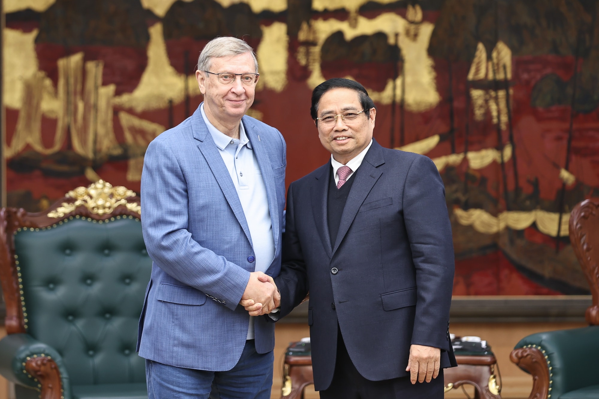 Thủ tướng Phạm Minh Chính tiếp Chủ tịch tập đoàn kinh tế tư nhân lớn nhất của Nga- Ảnh 1.