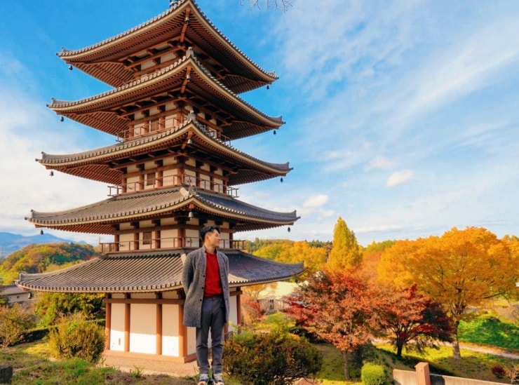 Ngôi chùa 5 tầng tại Adachigahara Furusato