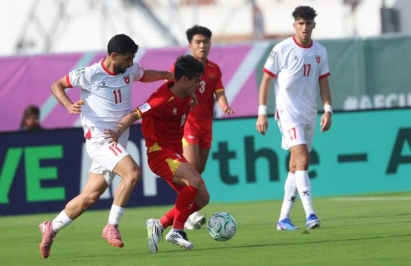 U23 Việt Nam ăn mừng chiến thắng trước U23 Jordan tại VCK U23 châu Á 2026