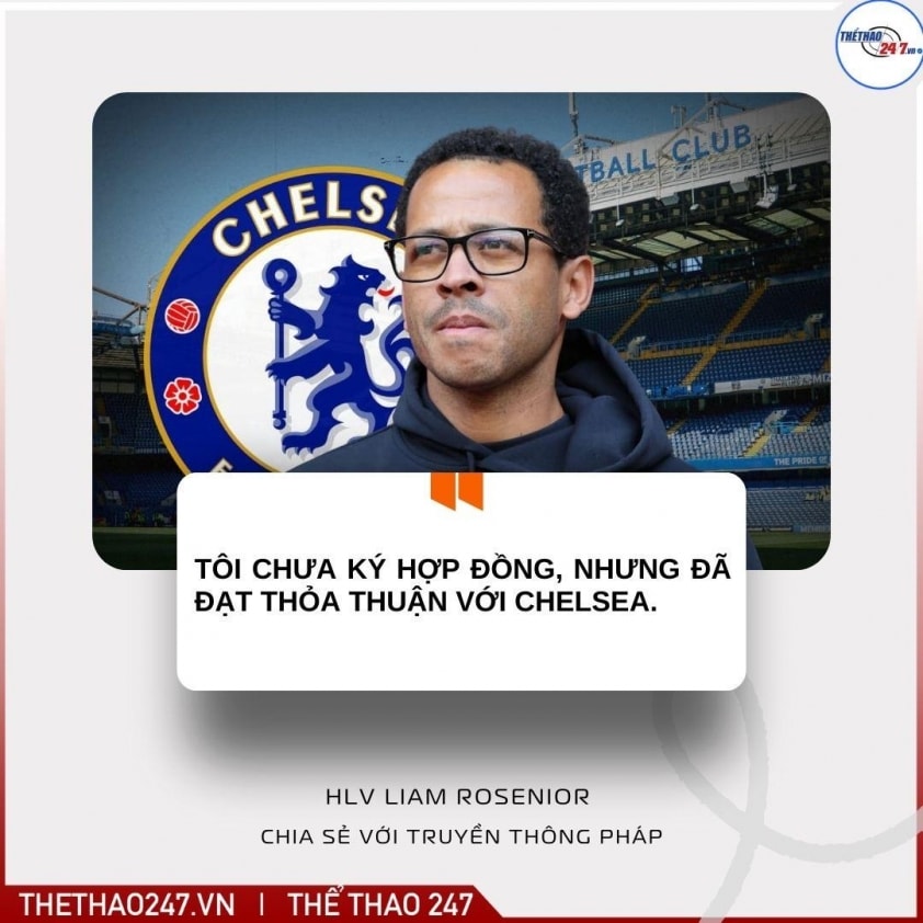 Liam Rosenior xác nhận đạt thỏa thuận dẫn dắt Chelsea