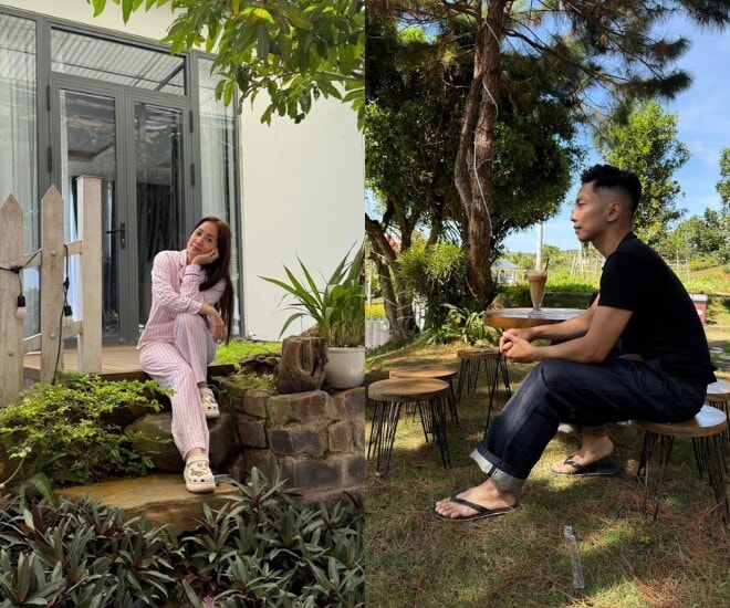 Gia đình Khánh Thi và Phan Hiển đi chơi đầu năm nhưng mỗi người một vẻ.