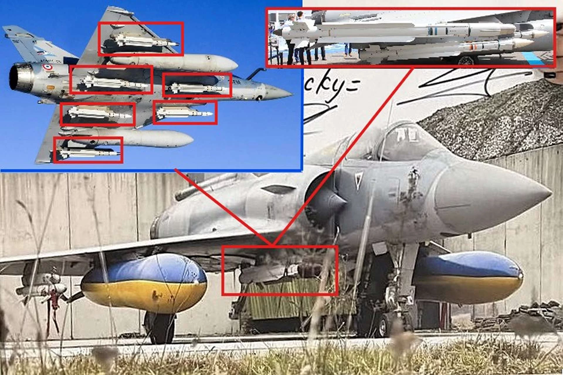 Tiêm kích Mirage 2000 Ukraine mang tên lửa MICA