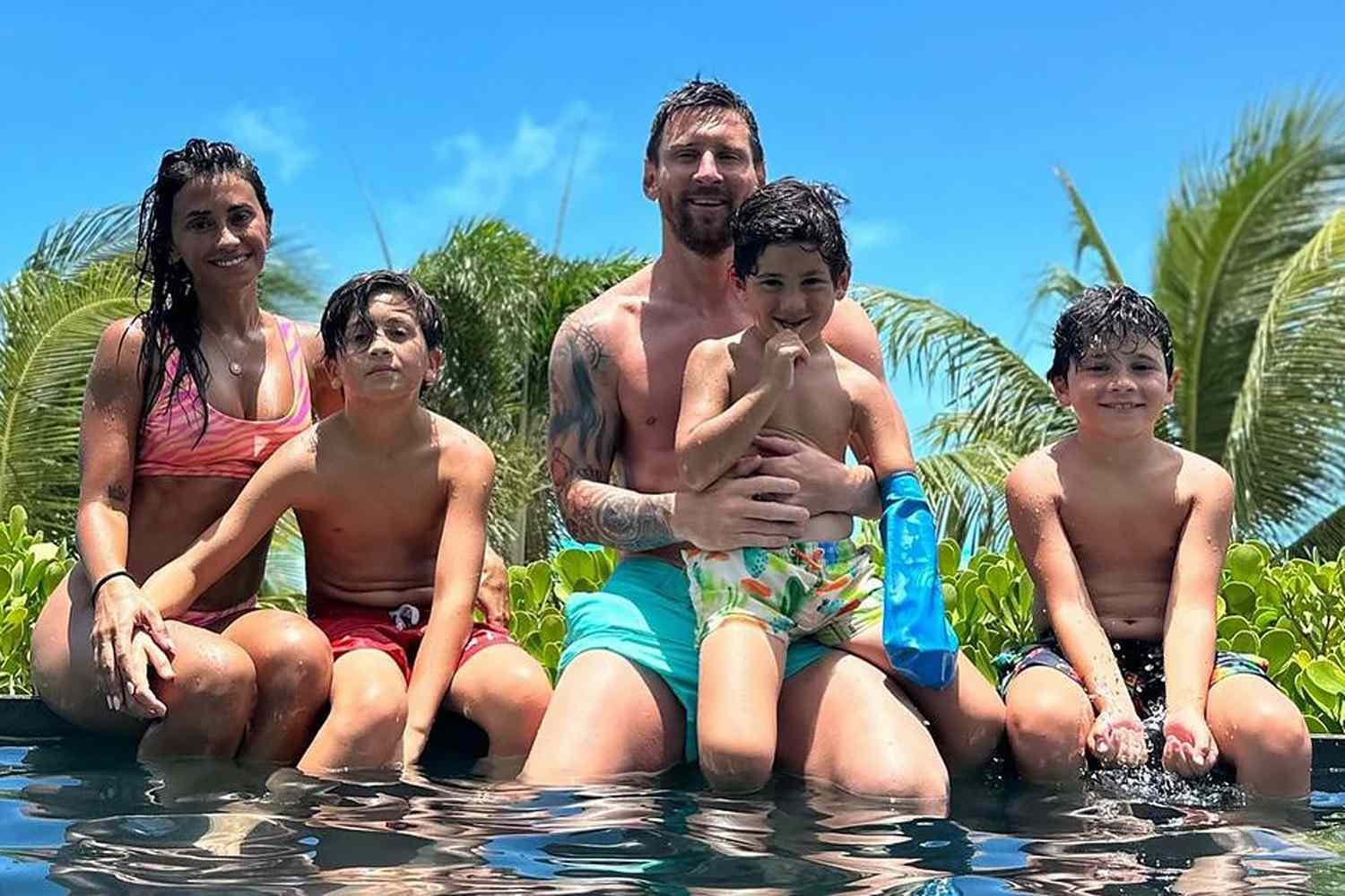 Messi tận hưởng cuộc sống bình yên bên gia đình tại Miami.