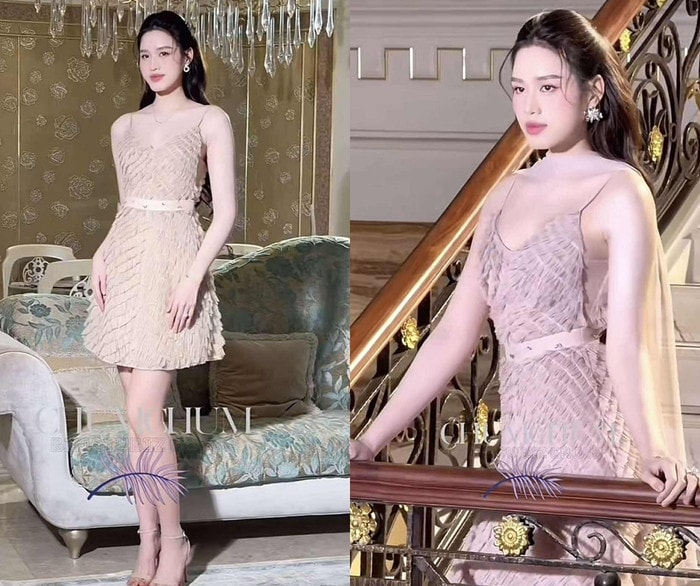 Cận cảnh nhan sắc rạng rỡ của Đỗ Thị Hà tại sự kiện.