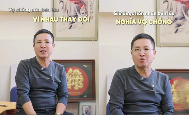 Chí Trung nói hôn nhân bền vững cần dựa trên nghĩa vợ chồng.