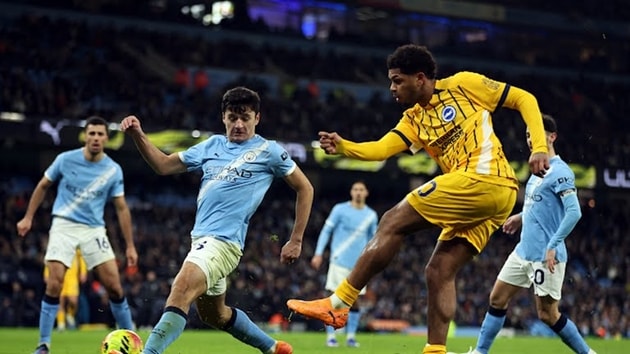 Brighton đã nỗ lực chống đỡ và phản đòn để khiến Man City phải chia điểm tại Etihad.