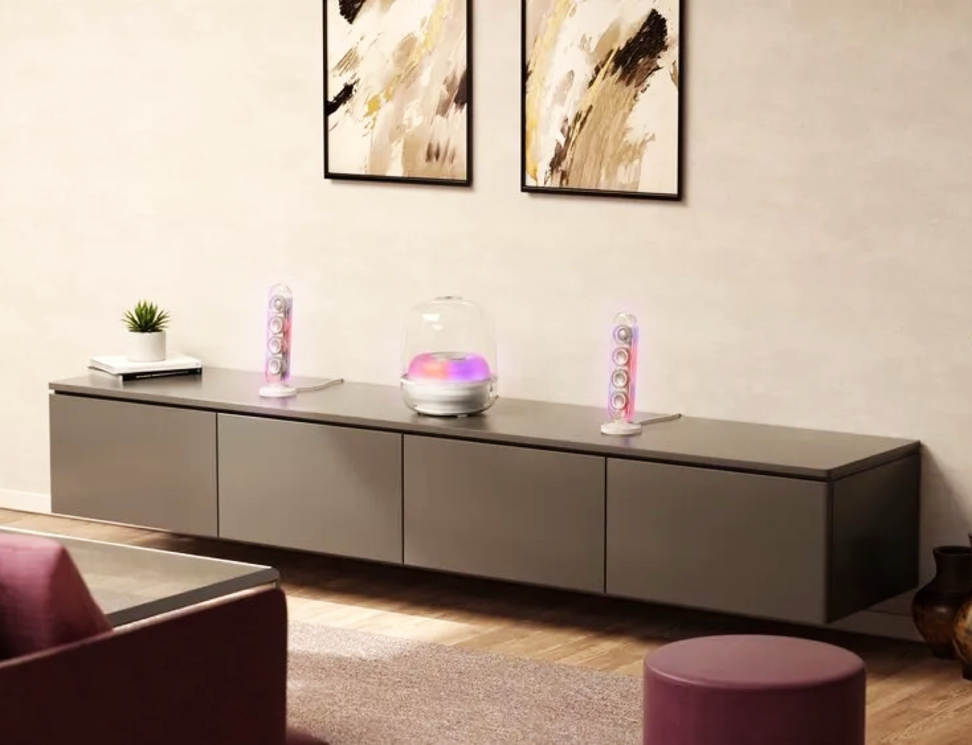 Harman Kardon Soundsticks 5 là phiên bản đầu tiên tích hợp Wi-Fi và hỗ trợ Apple AirPlay