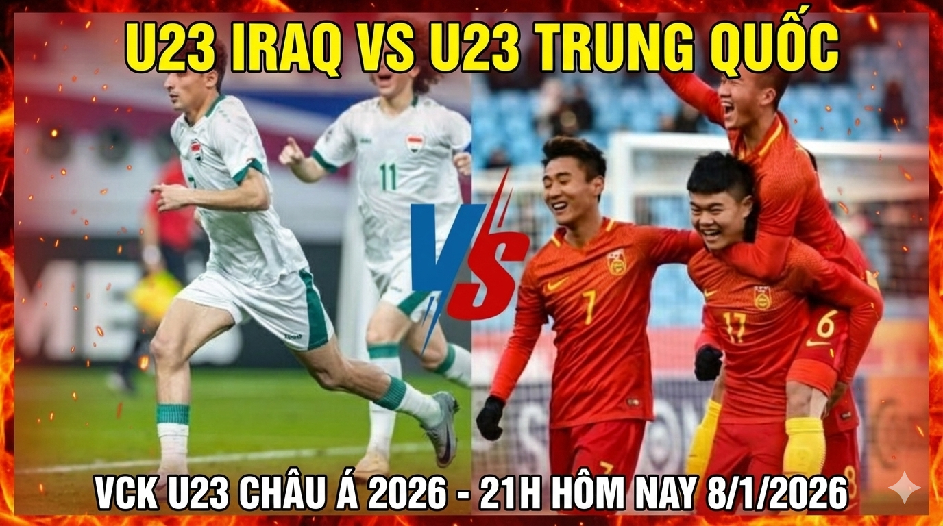 U23 Iraq vs U23 Trung Quốc