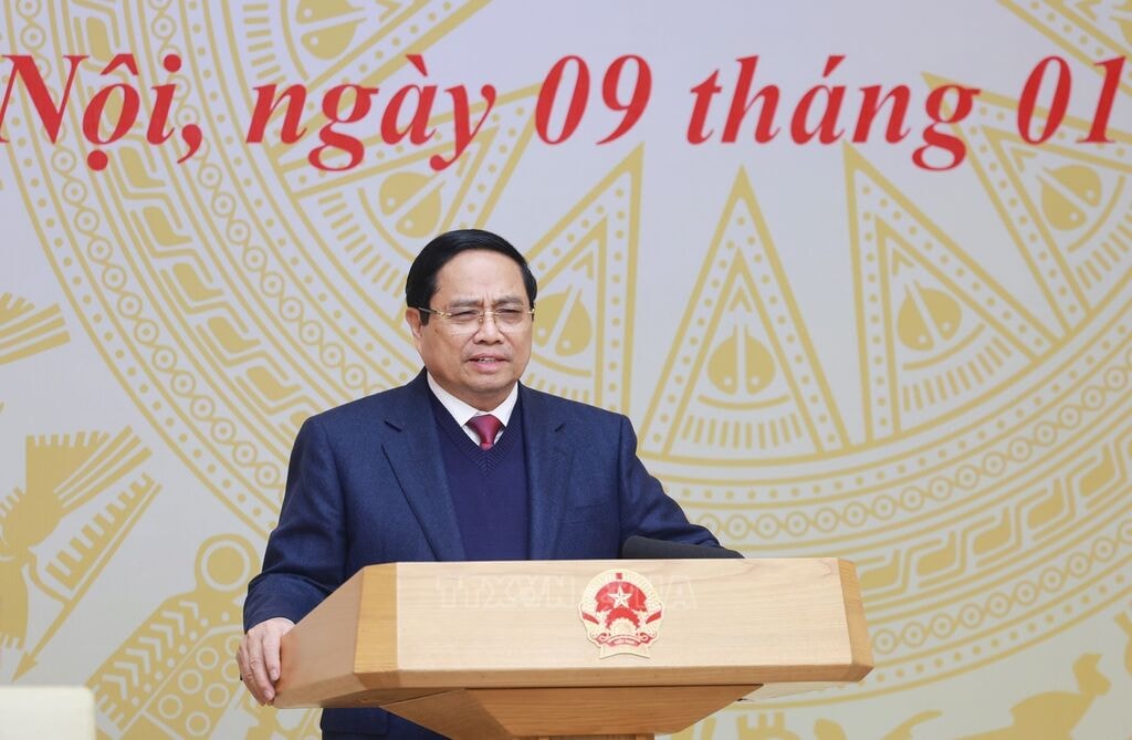 Thủ tướng Chính phủ Phạm Minh Chính phát biểu chỉ đạo tại hội nghị. Ảnh: TTXVN