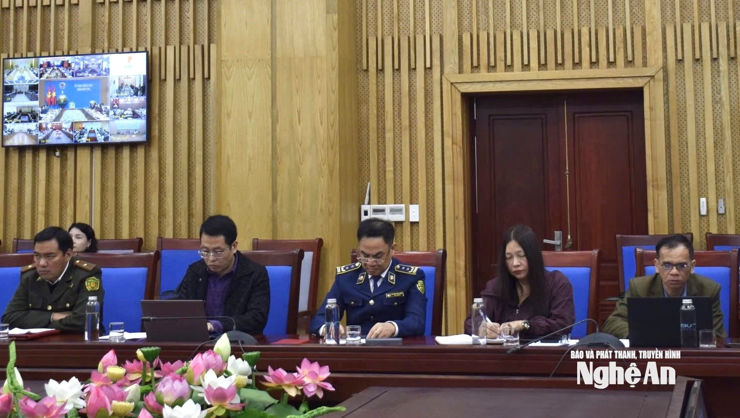 Các đại biểu dự hội nghị tại điểm cầu NA