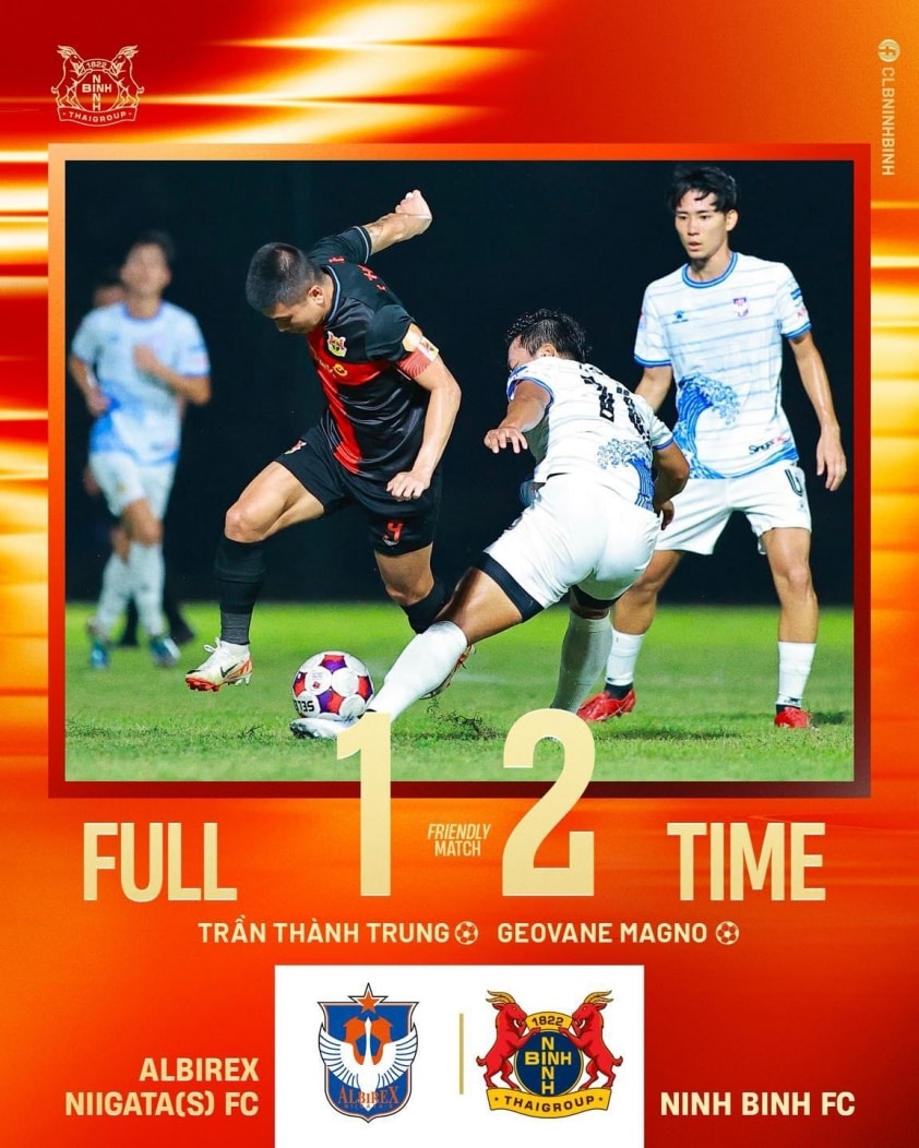 Trần Thành Trung ghi bàn thắng đầu tiên trong màu áo Ninh Bình FC