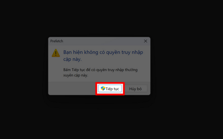 Xác nhận quyền truy cập hệ thống