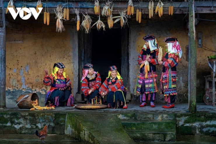 Nhà trình tường tại làng Lô Lô Chải Hà Giang