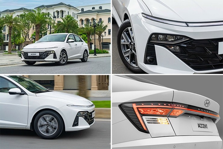 Ngoại hình Hyundai Accent thế hệ mới với dải đèn LED kéo dài ấn tượng