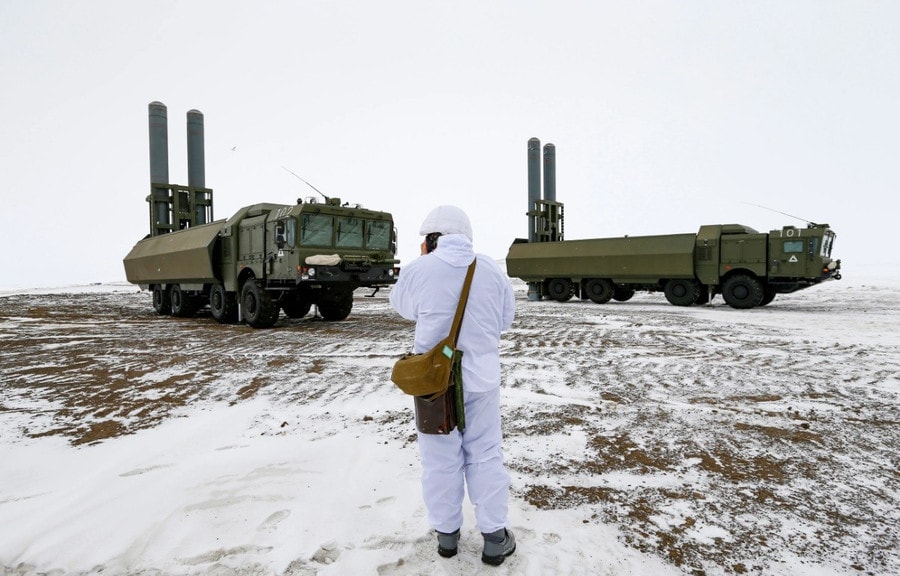 Hệ thống tên lửa phòng thủ bờ biển Bastion của Nga triển khai tại khu vực Bắc Cực.