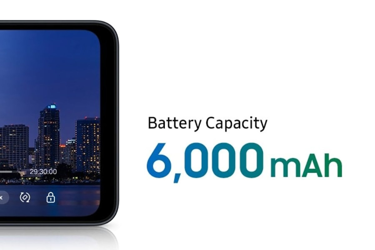 Dung lượng pin 6000mAh là một trong những điểm cộng lớn nhất của Galaxy A07 5G