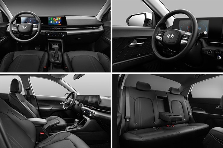 Nội thất Hyundai Accent hiện đại với màn hình giải trí trung tâm 8 inch