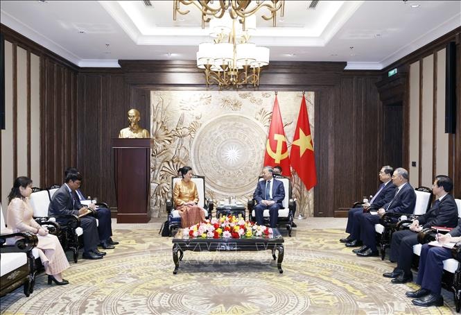 Tổng Bí thư Tô Lâm tiếp Đại sứ Campuchia Chea Kimtha đến chào từ biệt- Ảnh 3.