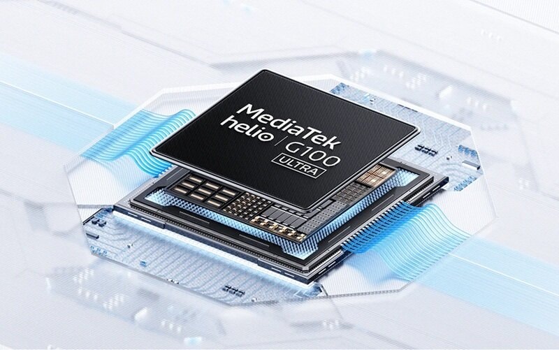 Hiệu năng mạnh mẽ với chip MediaTek Helio G100-Ultra