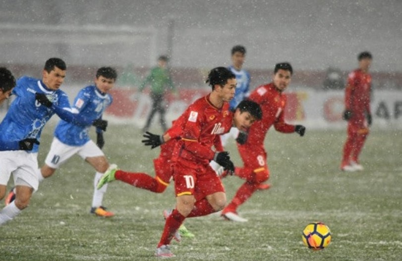 Các cầu thủ Việt Nam đã nỗ lực hết mình để đưa trận đấu vào hiệp phụ.