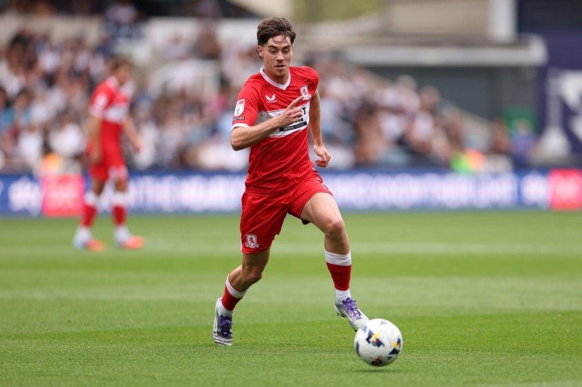 Ayden Hackney thi đấu trong màu áo Middlesbrough
