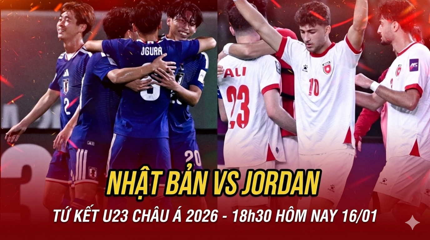 VTV5 VTV6 trực tiếp bóng đá Nhật Bản vs Jordan 18h30 hôm nay, VCK U23 châu Á 2026