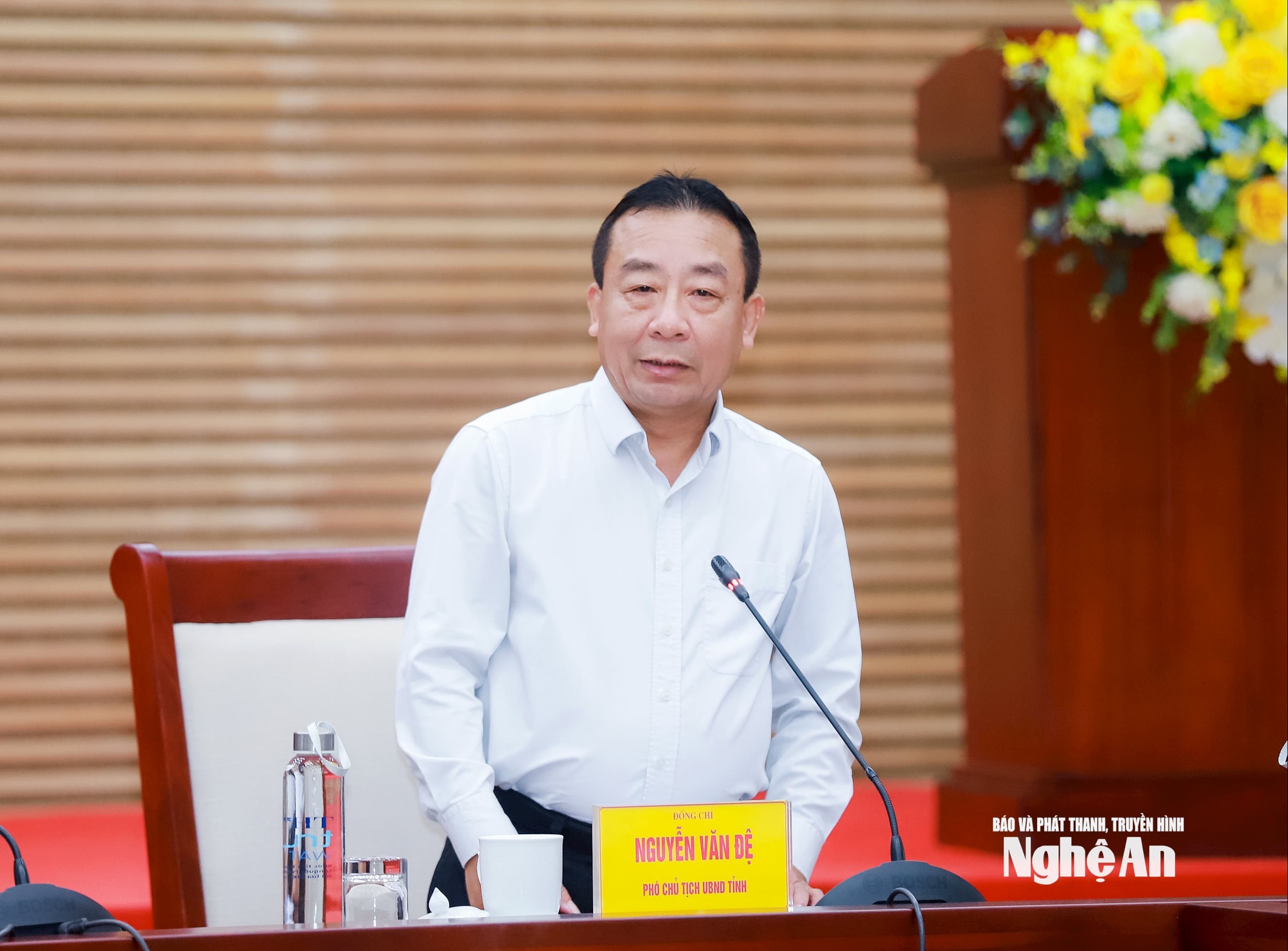 Đồng chí Nguyễn Văn Đệ - Ủy viên Ban Thường vụ Tỉnh ủy, Phó Chủ tịch UBND tỉnh Nghệ An. Ảnh: Thành Duy