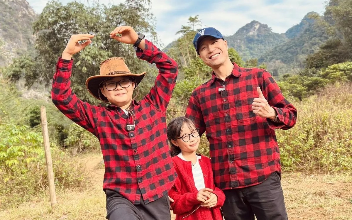 Nhạc trưởng Đồng Quang Vinh cùng hai con trong hành trình trải nghiệm tại Lạng Sơn