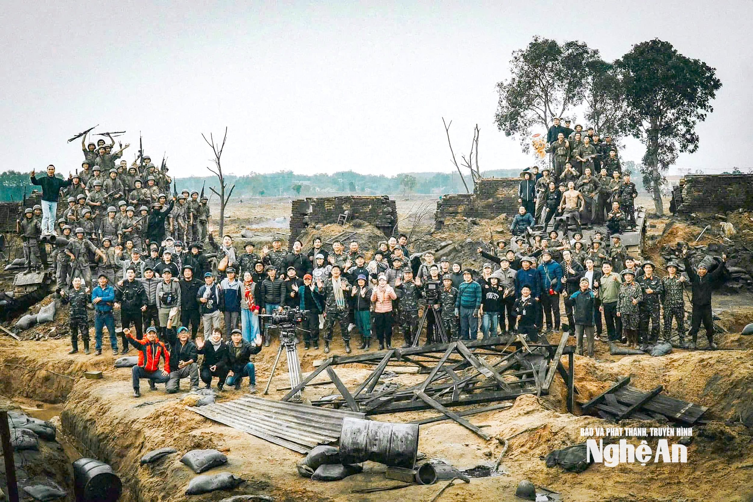 The cast and crew of the film 