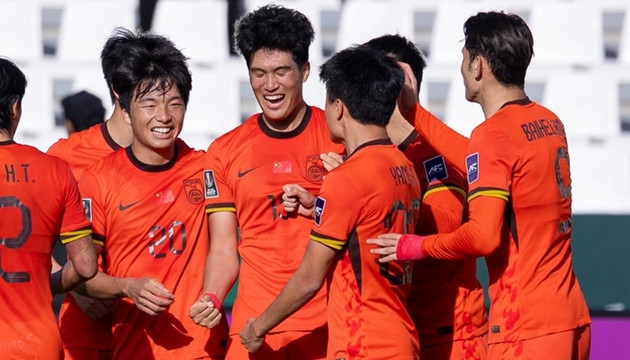 U23 Trung Quốc ăn mừng tại giải U23 Châu Á 2026