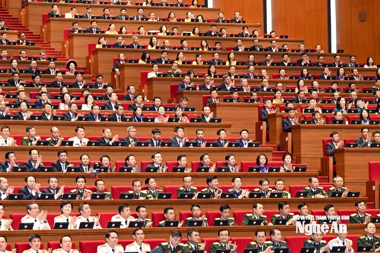 Đại biểu tham dự Đại hội XIV của Đảng. Ảnh: Phạm Bằng