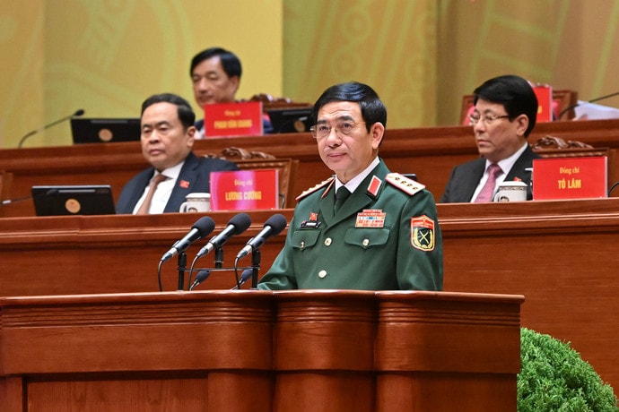 Đại tướng Phan Văn Giang, Ủy viên Bộ Chính trị, Phó Bí thư Quân ủy Trung ương, Bộ trưởng Quốc phòng, tham luận về vấn đề chi-6696.jpg