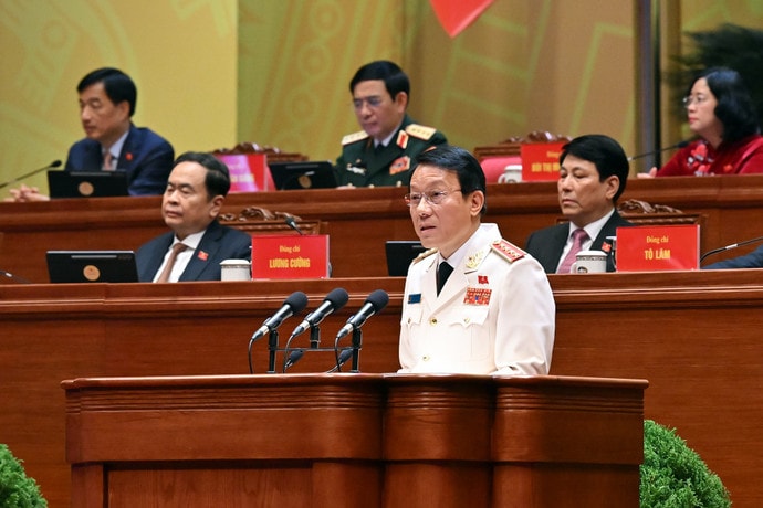 Đại tướng Lương Tam Quang, Ủy viên Bộ Chính trị, Bí thư Đảng ủy Công an Trung ương, Bộ trưởng Công an, tham luận về vấn đề chi-7009.jpg