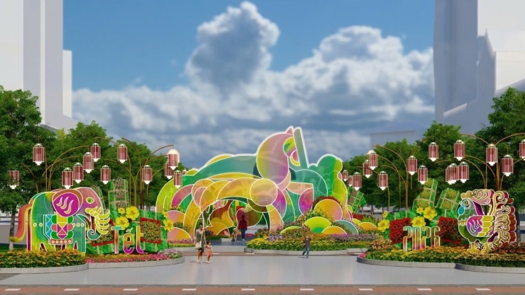 Đại cảnh Ngựa chín hồng mao với hiệu ứng sơn chuyển màu